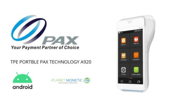 TPE Pax a920 terminal bancaire portable tactile intelligent à Marseille